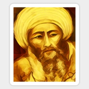 Averroes Golden Portrait | Averroes Artwork 9 Magnet